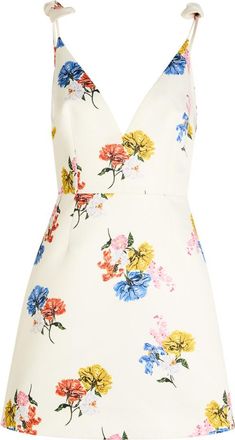 Emilia Wickstead Vero Floral-print Faille Mini Dress - Multi Floral - 6 (UK6 / XS)