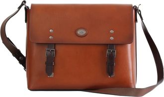 The Bridge Lorenzo Marrone Leren Messenger Tas - Heren - Schoudertassen - Bruin - ONE Size - Leer - Tassen
