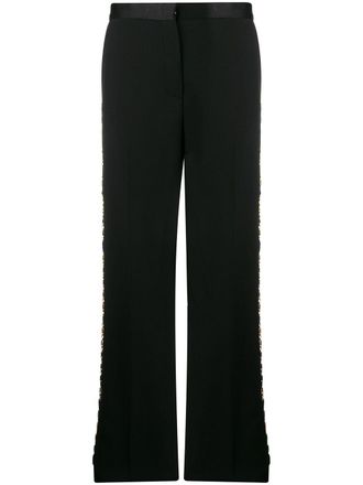 Versace Pantaloni sartoriali Greca con catena - Nero