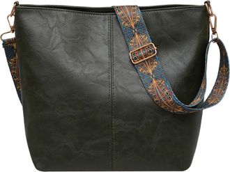 Generic Stylish Women Solid Color Zipper Messenger Phone Crossbody Shoulder Handbag for Daily Use (Green, One Size)