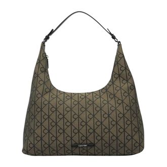 Calvin Klein Borsa a spalla Emblem Jacquard - - Bags - Donna - Verde - ONE SIZE