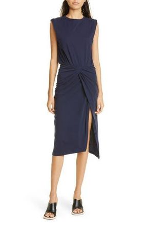 Derek Lam Landry Sleeveless Twist Waist Cotton Dress in Navy at Nordstrom Rack, Size X-Small