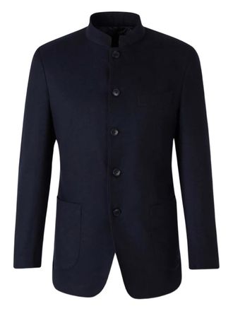 Atelier Munro mandarin-collar button wool jacket - men - Wool - 48 - Blue