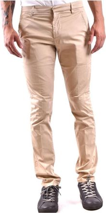 Dondup Rechttoe rechtaan broek - Heren - Straight fit broeken - Beige - W35 - Katoen - Broeken