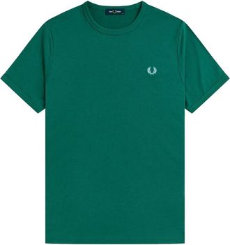 Fred Perry T-Shirt Ringer - - Tops - Uomo - Verde - L