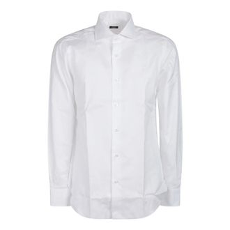 Barba Stijlvolle lange mouw overhemd - Heren - Zakelijke Overhemden - Wit - 3XL - Overhemden
