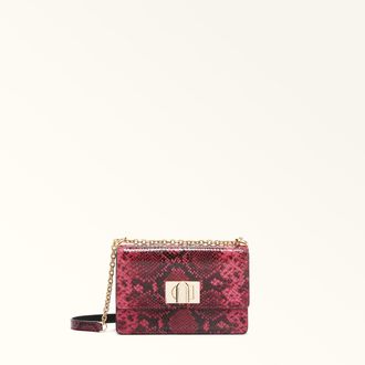 Furla 1927 Borsa A Tracolla Mini Toni Velvet Pink Multicolore Pelle Capra Con Stampa Aspide Lux Donna