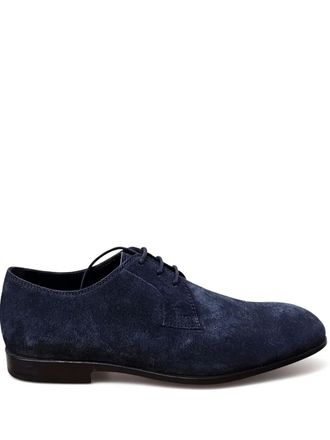 Tod's lace-up Derby shoes - men - Calf Suede/Calf Leather/Rubber - 7 - Blue