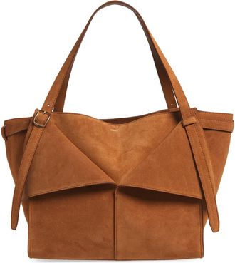 Coperni Cabas Suede Belted Tote in Brown at Nordstrom
