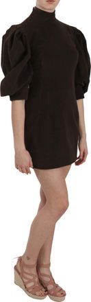 Dolce & Gabbana Vrouwen Bruin Corduroy Bodycon Katoenen Mini Jurk