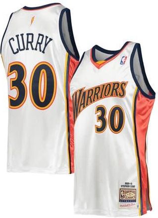Mitchell & Ness Mens Mitchell & Ness Stephen Curry White Golden State Warriors 2009/10 Hardwood Classics Authentic Jersey at Nordstrom, Size Xxx-Large