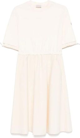 Moncler Midi Dresses, female, White, Size: S Cotton Midi Dress