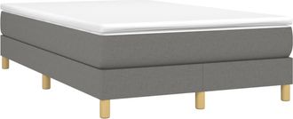vidaXL Estructura De Cama Con Somier Tela Gris Oscuro 120x200 Cm Vidaxl