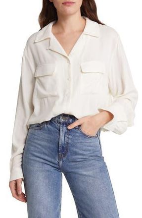 Treasure & Bond Utility Button-Up Shirt in Ivory Egret at Nordstrom Rack, Size X-Large