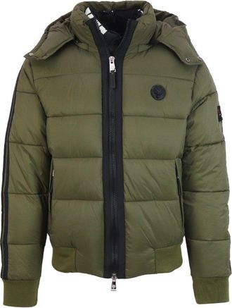 Plein Sport Padded Taped Sleeve Green Jacket