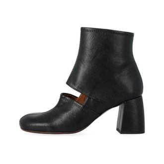 Chie Mihara Schoenen, Dames, Zwart, 37 EU, Leer, Sonli Enkellaars