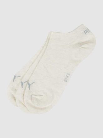 Puma Sneakersocken mit Label-Details im 3er-Pack in Beige Melange, Größe 35-38