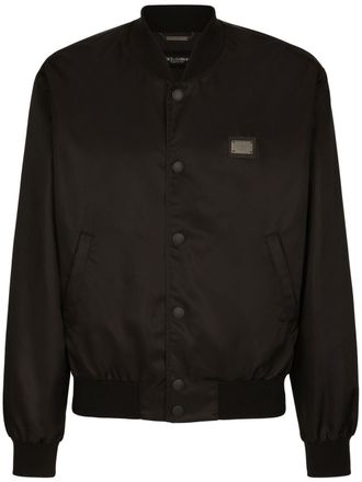 Dolce & Gabbana DG Essentials logo-plaque bomber jacket - Black
