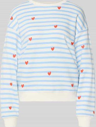 Smith & Soul Sweatshirt im Allover-Look in Hellblau, Gr&ouml;&szlig;e XXL