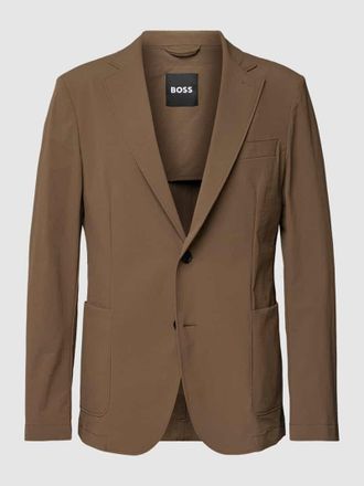 HUGO BOSS 2-Knopf-Sakko mit Reverskragen Modell Hanry in Mittelbraun, Größe 44