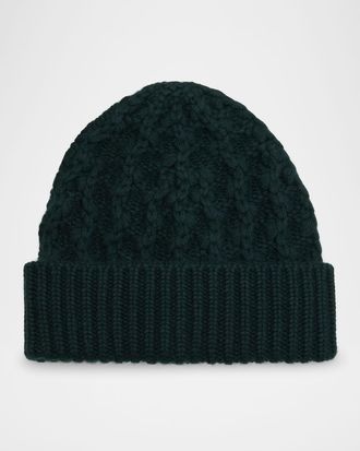 Loro Piana Valle Cable Knit Cashmere Beanie