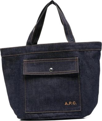 A.P.C. Jade Tote Bag - Dames - Shoppers - Blauw - ONE Size - Katoen - Tassen