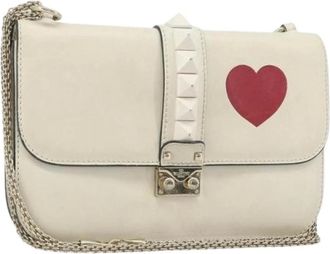 Valentino Pre-owned Shoulder Bags, female, White, Size: ONE SIZE Pre-owned Vintage Shoulder Bag