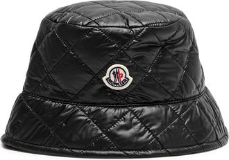 Moncler Logo Quilted Shell Bucket hat - Black - One Size