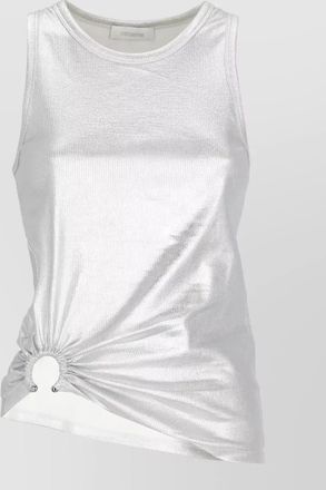 Paco Rabanne sleeveless top metal hem ring detail