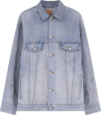 Balenciaga Denim Jackets, female, Blue, XS, Denim Jacket Regular Fit