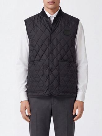 Burberry Gilet trapuntato in nylon con collo bomber e logo EKD ricamato