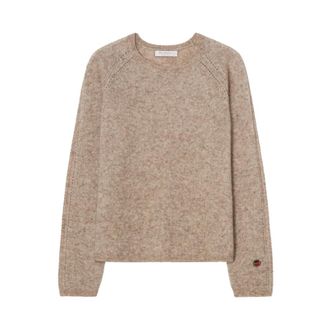 Busnel Viola Sweater - Dames - Ronde hals truien - Beige - S - Wol - Truien & Vesten