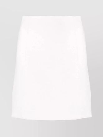 Parosh wool skirt above-knee front slit high waist