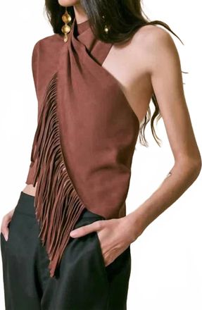 Johanna Ortiz Deer Track Halter Top In Chocolate