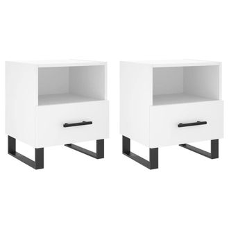 Berkfield Home Bedside Cabinets 2 pcs White 40x35x47.5 cm Engineered Wood
