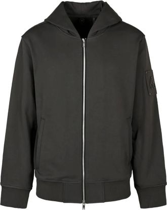 Moose Knuckles Hartsfield Zip-Up Hoodie - Heren - Sweatshirts & Hoodies - Grijs - Maat: S Katoen