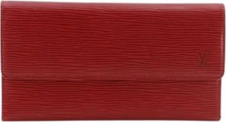 Louis Vuitton Pre-owned Wallets, female, Red, Size: ONE SIZE Pre-owned Porte Tresor International Wallet