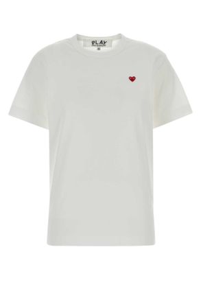Comme Des Gar&ccedil;ons White Cotton T Shirt