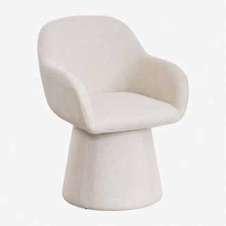 Sklum Pack De 2 Sillas De Comedor Giratorias Con Reposabrazos Tapizadas Erica Sklum