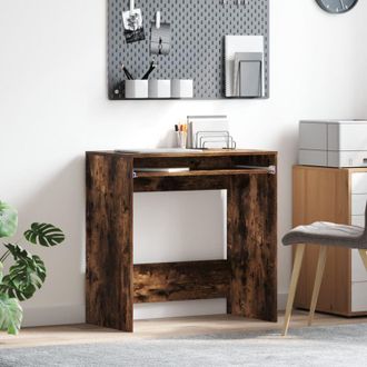 vidaXL Scrivania Rovere fumo 77,5 x 43 x 79 cm Legno multistrato - Vidaxl