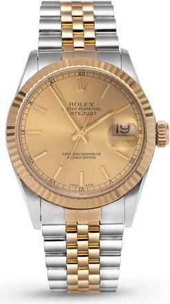 Rolex Pre-owned Rolex Datejust Automatic Champagne Dial Unisex Watch 16233 CSJ