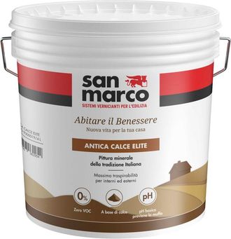 San Marco Antica calce elite pittura minerale per esterni-interni bianco lt 14