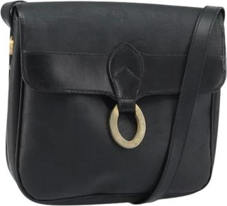 Dior Pre-owned Cross Body Bags, female, Black, Size: ONE SIZE Pre-owned Trotter Canvas Shoulder Bag