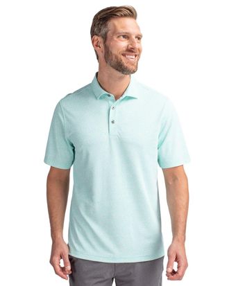 Cutter & Buck Virtue Eco Pique Botanical Print Recycled Mens Polo