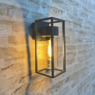 OEM Aplique De Pared Exterior Gris Antracita E27
