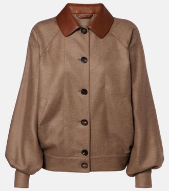 Loro Piana Chaqueta bomber Kiefer de cachemir y seda