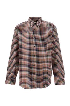 Dries Van Noten Checked Cotton Shirt with Relaxed Silhouette and Classic Collar