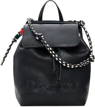 Desigual Mini Logo Embossed Convertible Backpack in Black at Nordstrom
