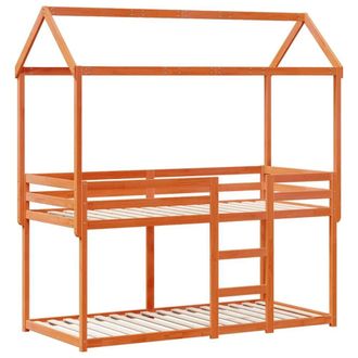 Berkfield Home Beautiful Bunk Bed without Mattress Wax Brown 80x200 cm Solid Woo