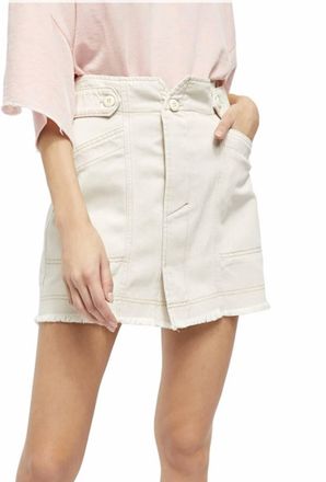 Free People Alpha Utility Mini Skirt In Sand